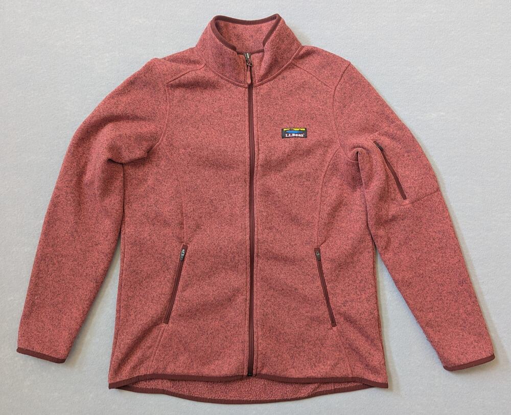 Women's L.L.Bean Sweater Fleece Full-Zip Jacket Rust Size M